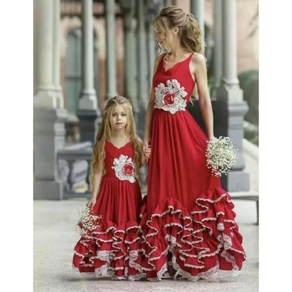 Dollcake Dresses & Skirts - Dollcake "A Thousand Words" Red Frill Dress Women's Sz Large/14 NWT